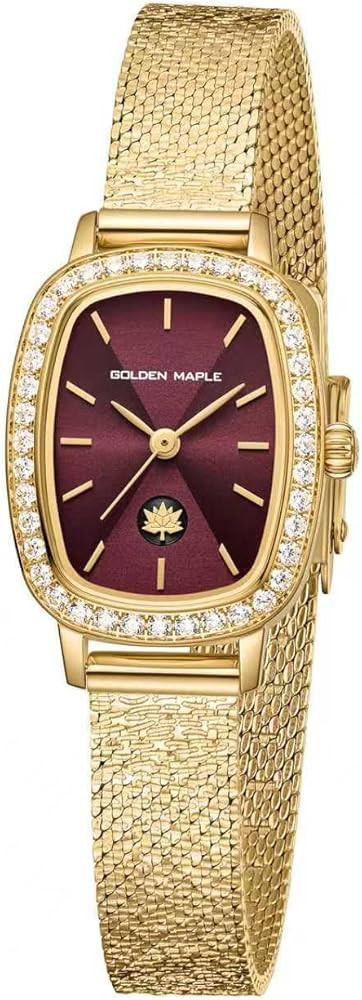 GOLDEN MAPLE Watches for Women, Dainty Gold Watch with Small Stainless Steel Case, Quartz Movemen... | Amazon (US)