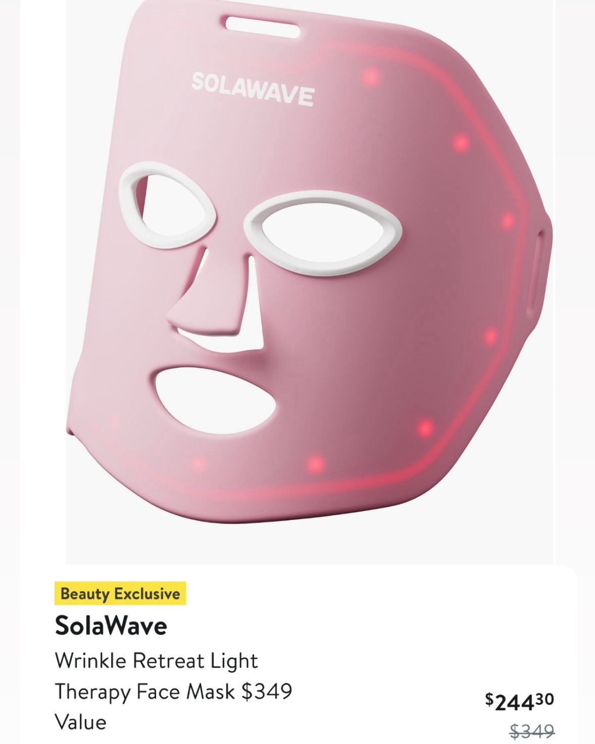 NORDSTROM ANNIVERSARY PREVIEW: 💖Beauty Exclusive💖SolaWave Wrinkle Retreat Light
Therapy Face Mask $349 Value on sale 🏷️ for $244.30 (30% off) 🛍️


#LTKSaleAlert #LTKOver40 #LTKBeauty
