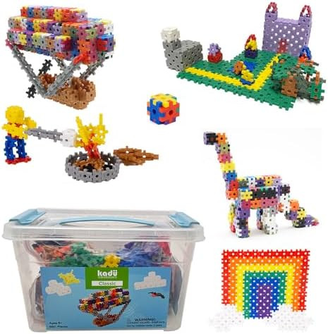 KADU 680pc Rainbow Classic Set - STEM/STEAM Building + Construction Toy, for Open + Imaginative P... | Amazon (US)
