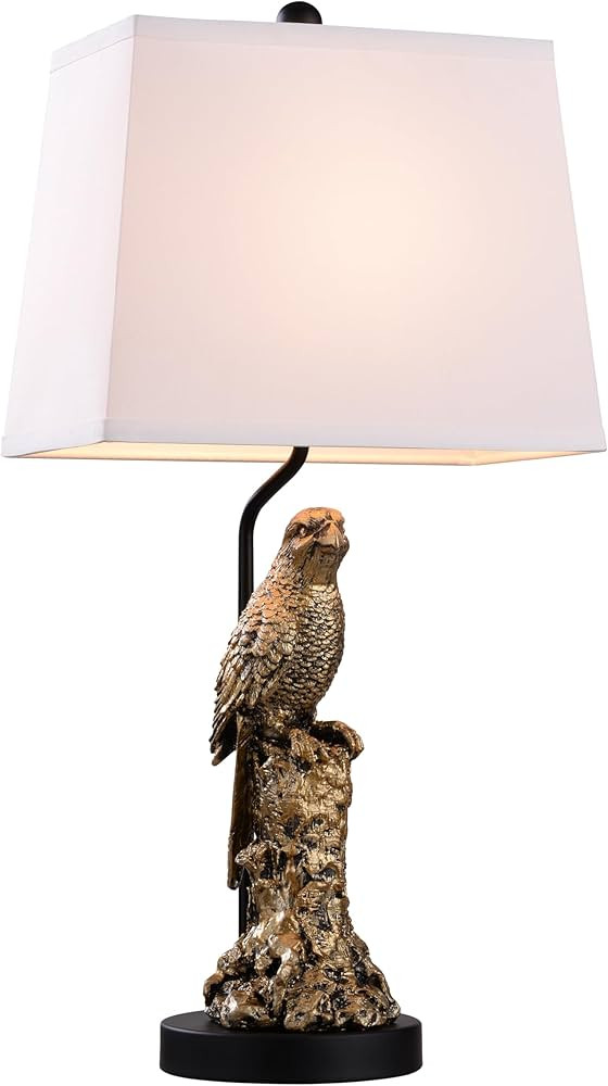 YANIC Lamp for Desk with Golden Parrot, Desk Lamps for Home Office, Nightstand Lamp Sets Bedside,... | Amazon (US)