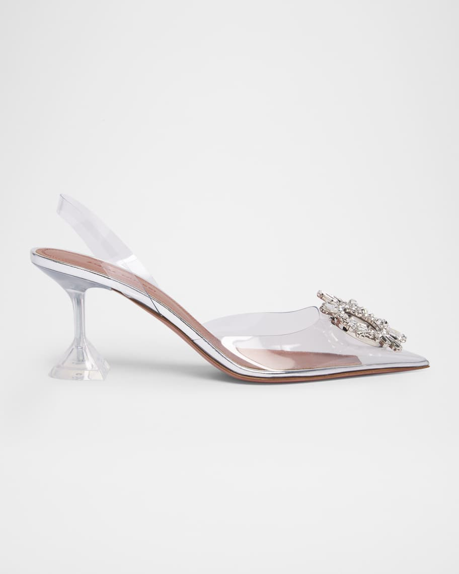 Begum Clear Crystal Slingback Pumps | Neiman Marcus