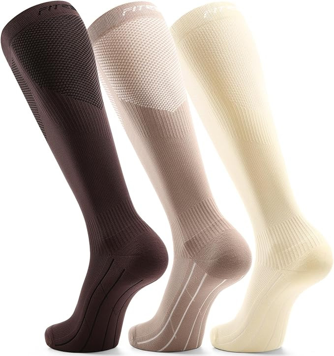 FITRELL 3 Pairs Compression Socks for Women and Men 20-30mmHg-Circulation Support Socks | Amazon (US)