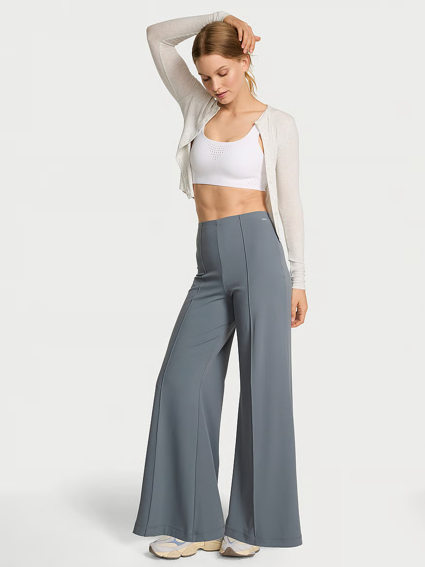 Buy VSX Elevate™ Ultra Wide-Leg Pant, Dark Steel - Order Bottoms online - Victoria's Secret US | Victoria's Secret (US / CA )