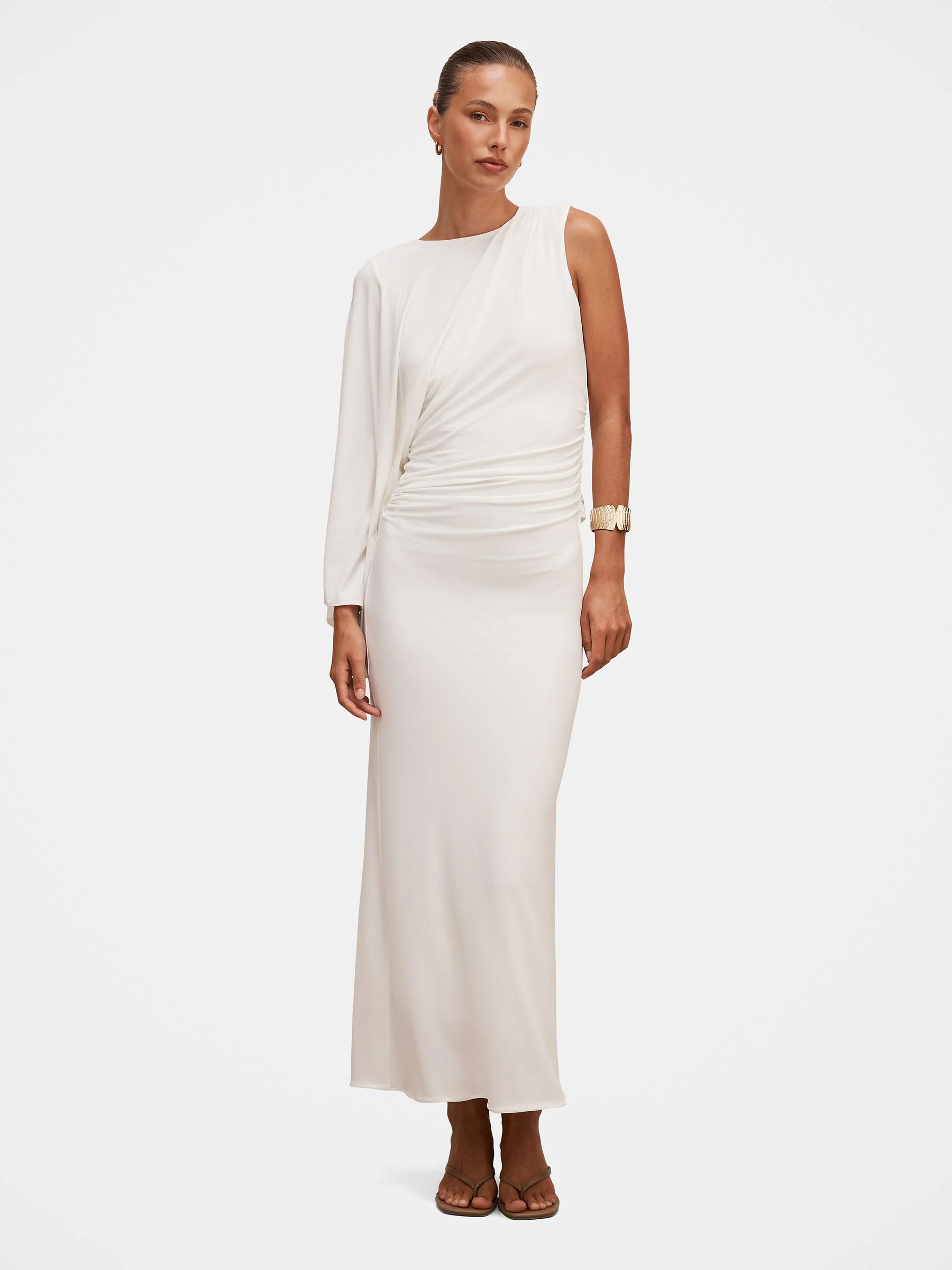 Forever New Forever New White Fleur Cape Shoulder Maxi Dress | Next EU