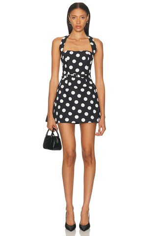 SANS FAFF Colline Bubble Dress in Polka Dot - Black. Size L (also in ). | FWRD 