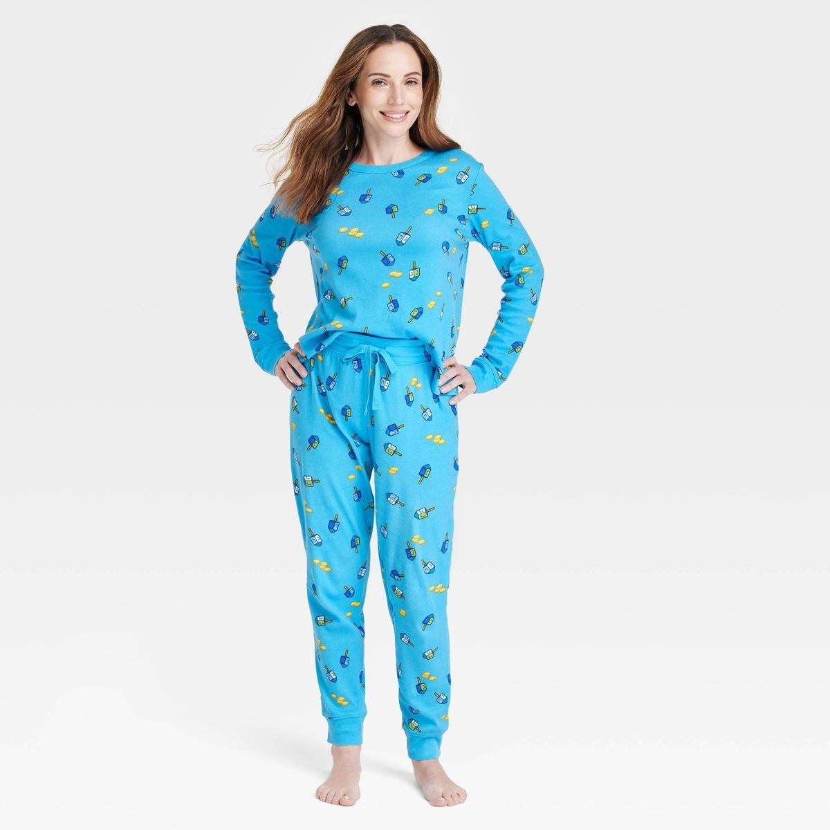 Women's Hanukkah Matching Family Pajama Set - Blue | Target