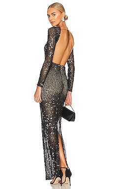 Nookie Tayla Long Sleeve Gown in Black from Revolve.com | Revolve Clothing (Global)