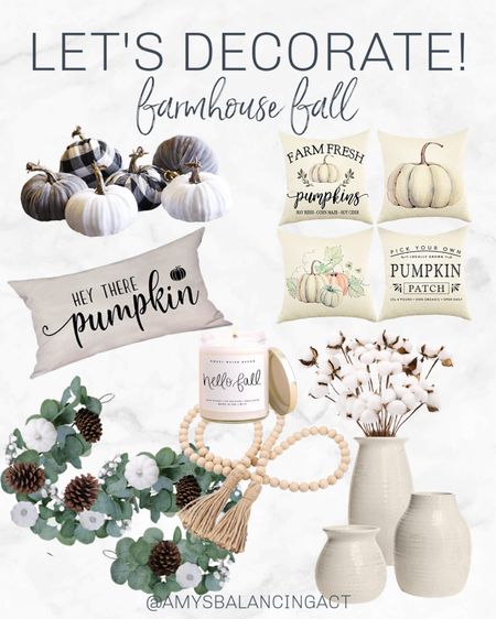 Farmhouse fall decor straight from Amazon all under $30!

Featuring white fall decor | white and Buffalo plaid pumpkins | pumpkin garland for mantle 

#LTKhome #LTKSeasonal #LTKunder50