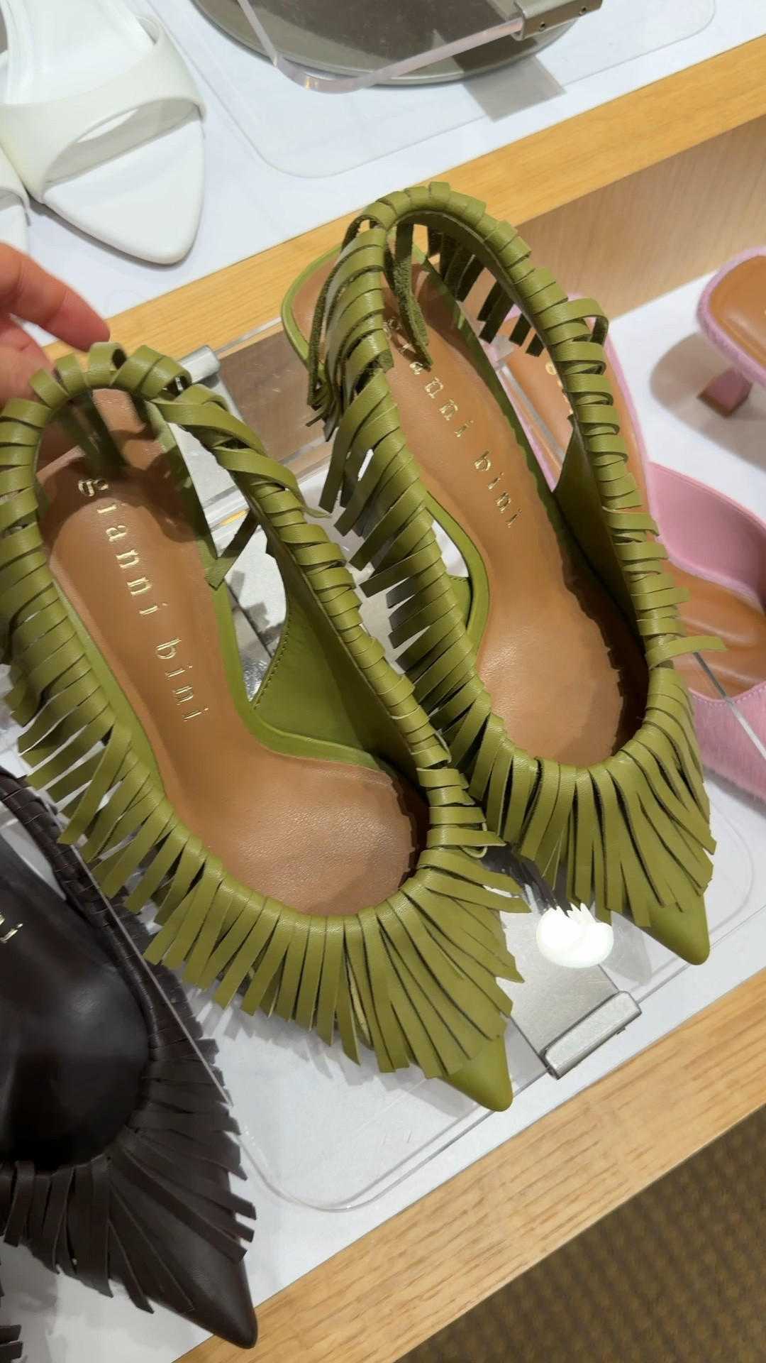 Such a fun way to add some western flare - love the green and dark brown and they’re actually comfy!
