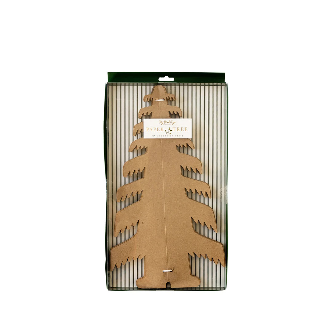 Christmas Memories Large Kraft Paper Tree Decor | My Mind's Eye