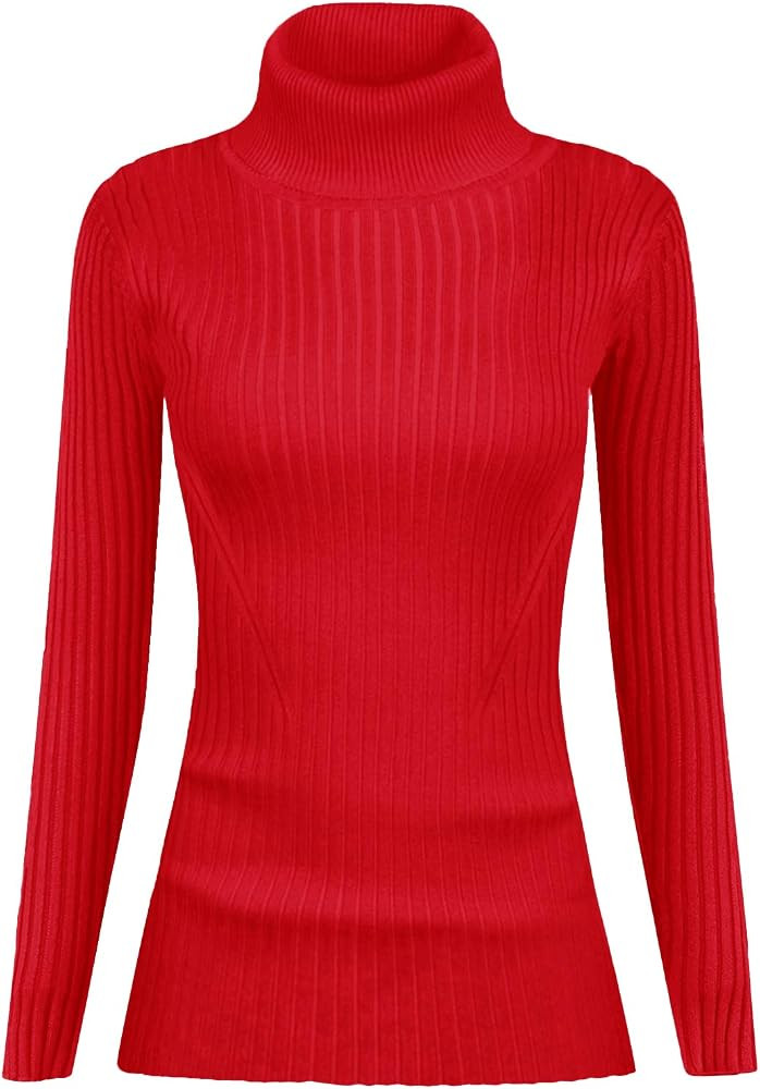 v28 Mock Neck Ribbed Sweaters for Women Cute Sexy Knitted Warm Fitted Fashion Pullover Sweater | Amazon (US)