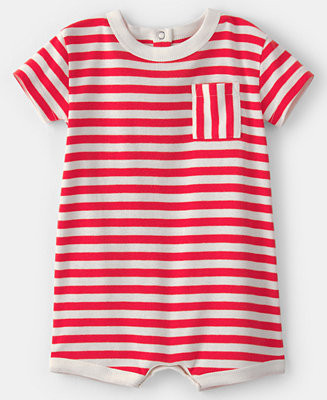 Carter's Baby Boys' Striped Short-Sleeve Romper - Macy's | Macy's
