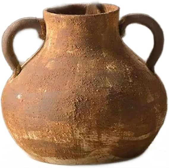 Flower Vase Home Decor Ceramic Vase Rough Ceramic Pottery Jar Ornament Decor Flower Arrangement C... | Amazon (US)
