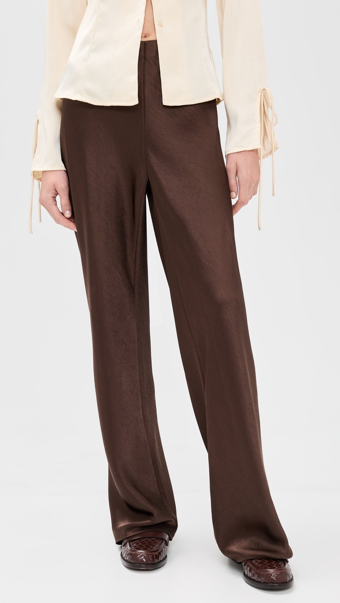 High Waist Fluid Satin Bias Pants | Shopbop