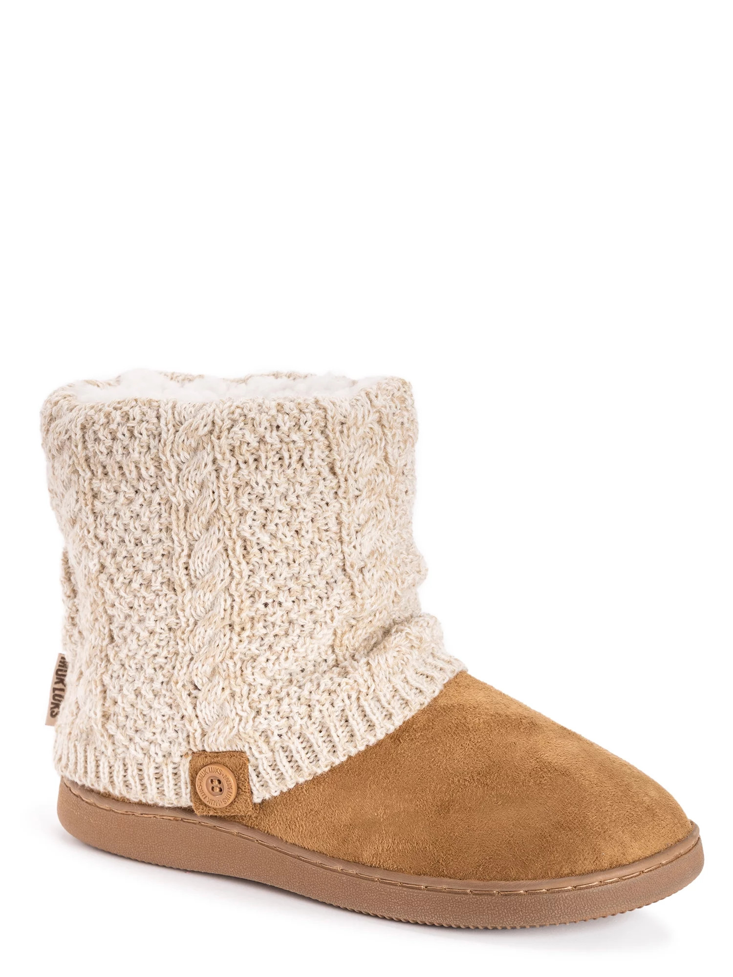 Muk Luks Women's Cable Knit Bootie | Walmart (US)