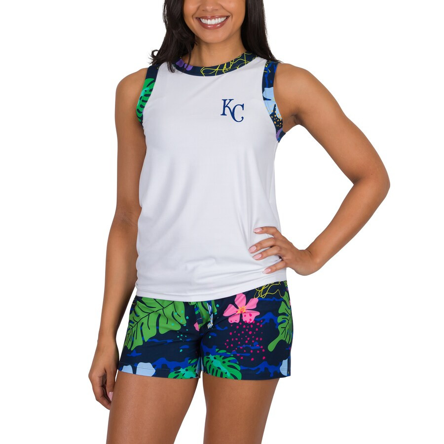 Kansas City Royals Concepts Sport Women's Roamer Knit Tank Top & Shorts Set - White | Fanatics