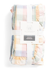 6pk Easter Plaid Ruffle Napkins | TJ Maxx