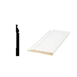 WP L163E 9/16 in. x 5-1/4 in. Primed Finger-Jointed Pine Baseboard Molding | The Home Depot