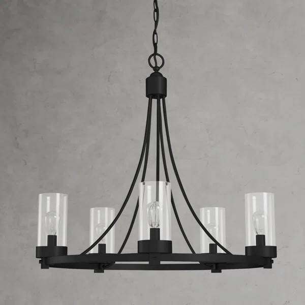 Laurie Dimmable Wagon Wheel Chandelier | Wayfair North America