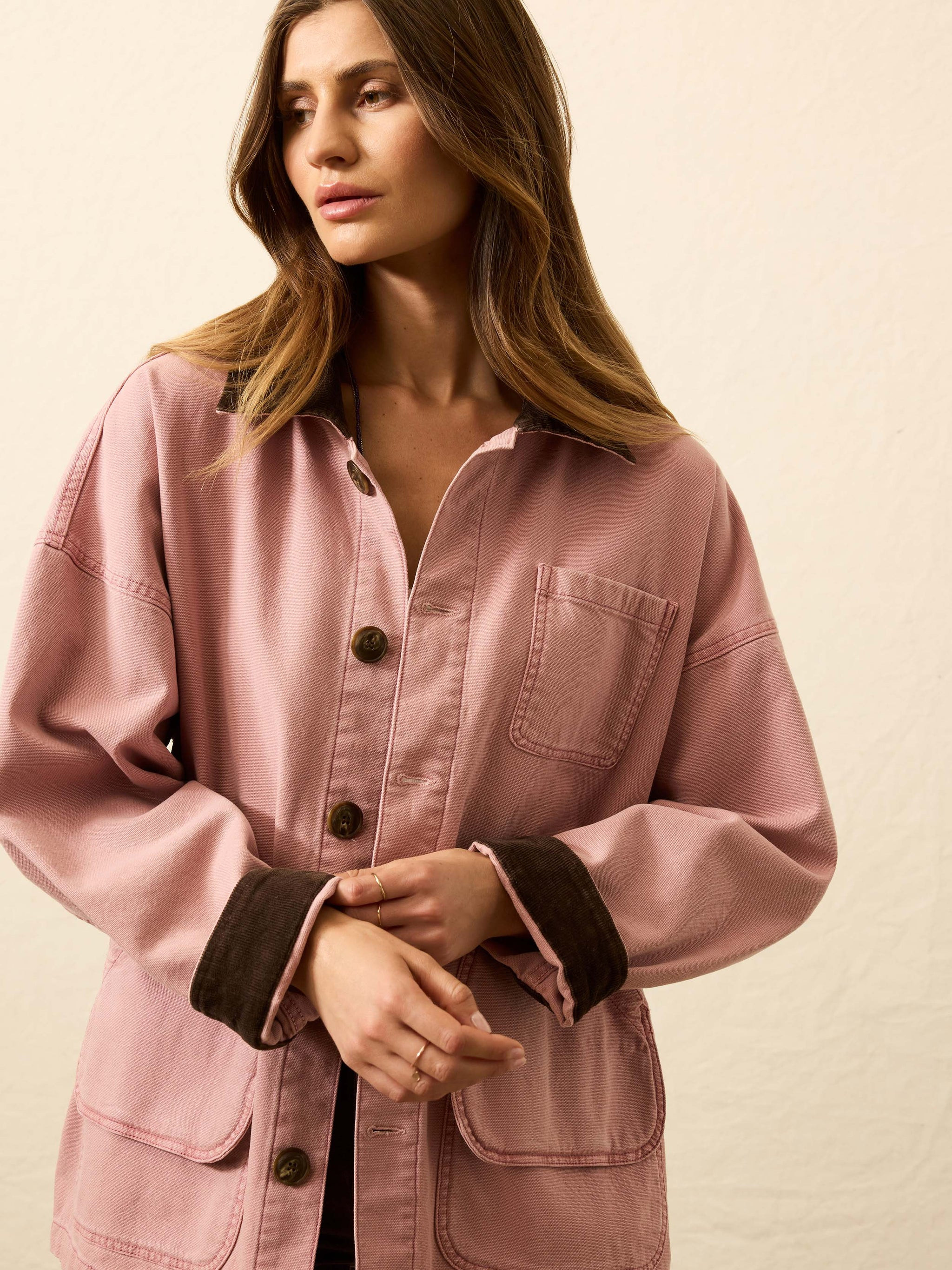 Sunwashed Canvas Barn Jacket - Nostalgia Rose | Faherty