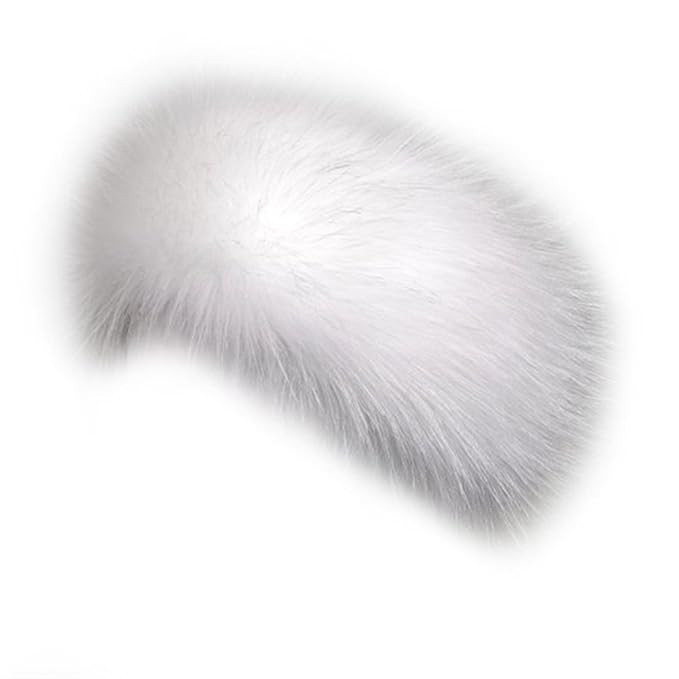 Dikoaina Womens Faux Fur Headband Winter Earwarmer Earmuff Ski | Amazon (US)