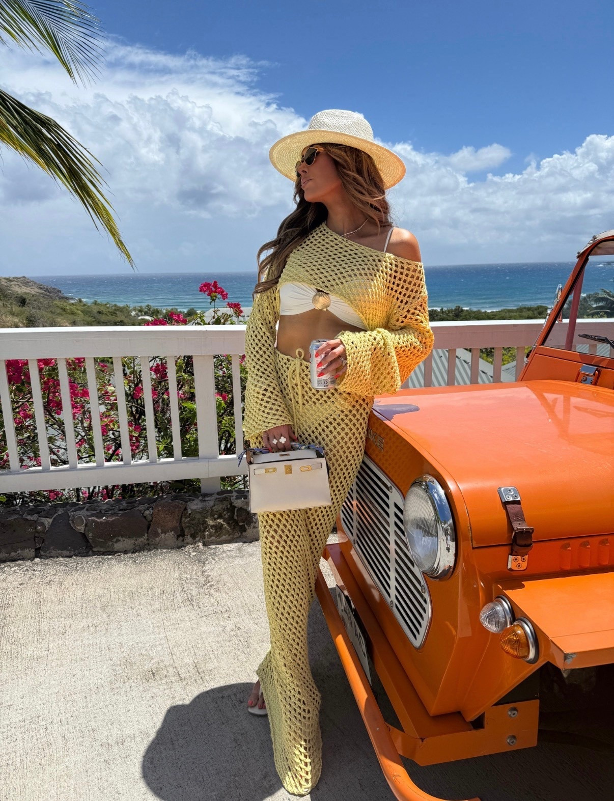 Medium in swimsuit and small in cover up 

Hermes Pochette in nata, St Barths, st Barts, Miu miu sunglasses, swimsuit, two piece swimsuit, amazon swimsuit cover up, horseshoe necklace, Emily Gemma travel, Emily Gemma jewelry, Montce swimwear, lack of color palma hat, vacation outfit, vacation look, summer style, beach look 



#LTKTravel #LTKSeasonal #LTKSwim