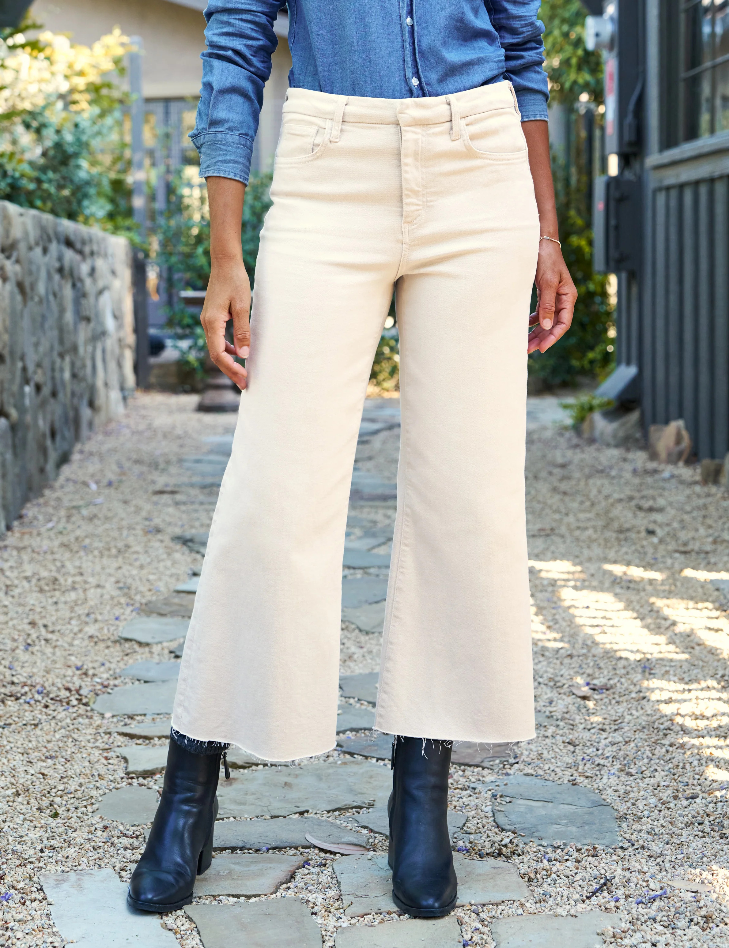 GALWAY Almond, Italian Dream Denim | Frank & Eileen