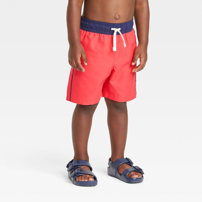 Toddler Boys' Swim Shorts - Cat & Jack™ Red | Target