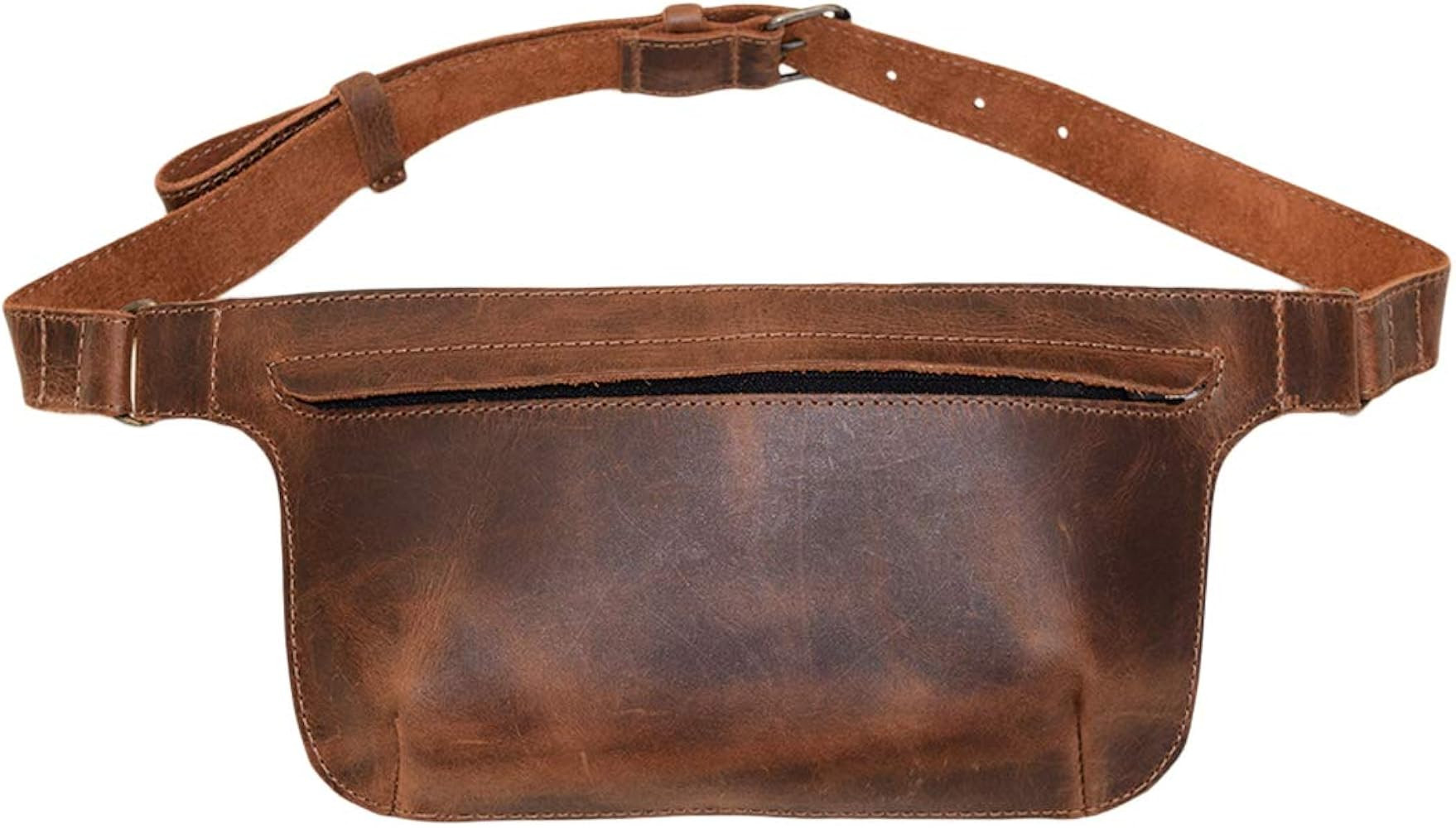 Hide & Drink, Leather Fanny Pack / Waist Bag / Purse / Phone Holder / Cable Case / Accessories, H... | Amazon (US)