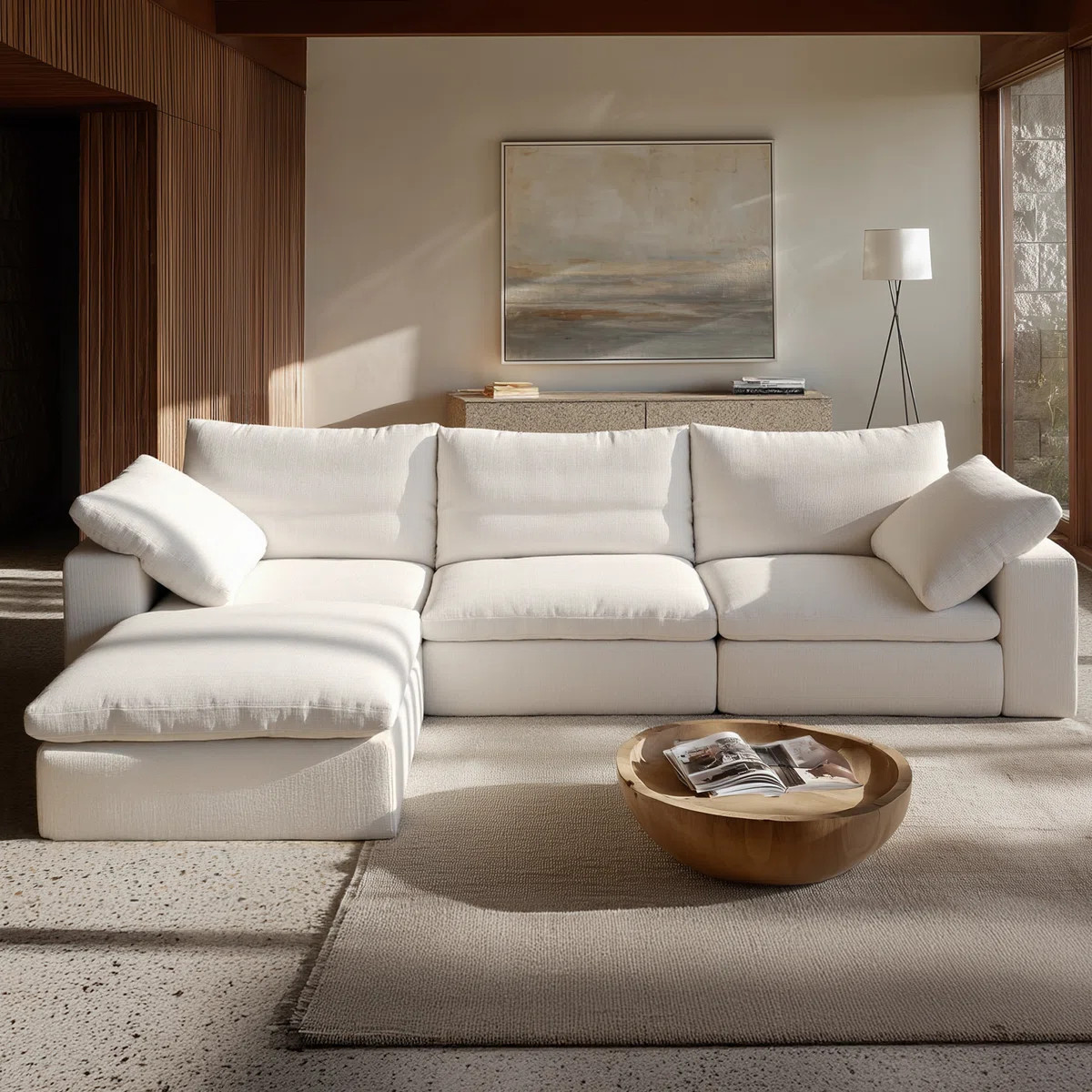 110.2" Cloud Couch,Oversized Modular Comfy Sofa for Living Room, L Shaped  Sectional Couches,Deep... | Wayfair North America