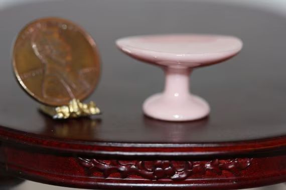 Dollhouse Miniature Soft Pink Porcelain Cake Stand | Etsy (CAD)