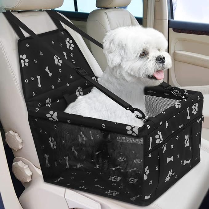 PetsHome Dog Car Seat Foldable Dog Car Booster Seat Waterproof Breathable Oxford Travel Bag for S... | Amazon (US)