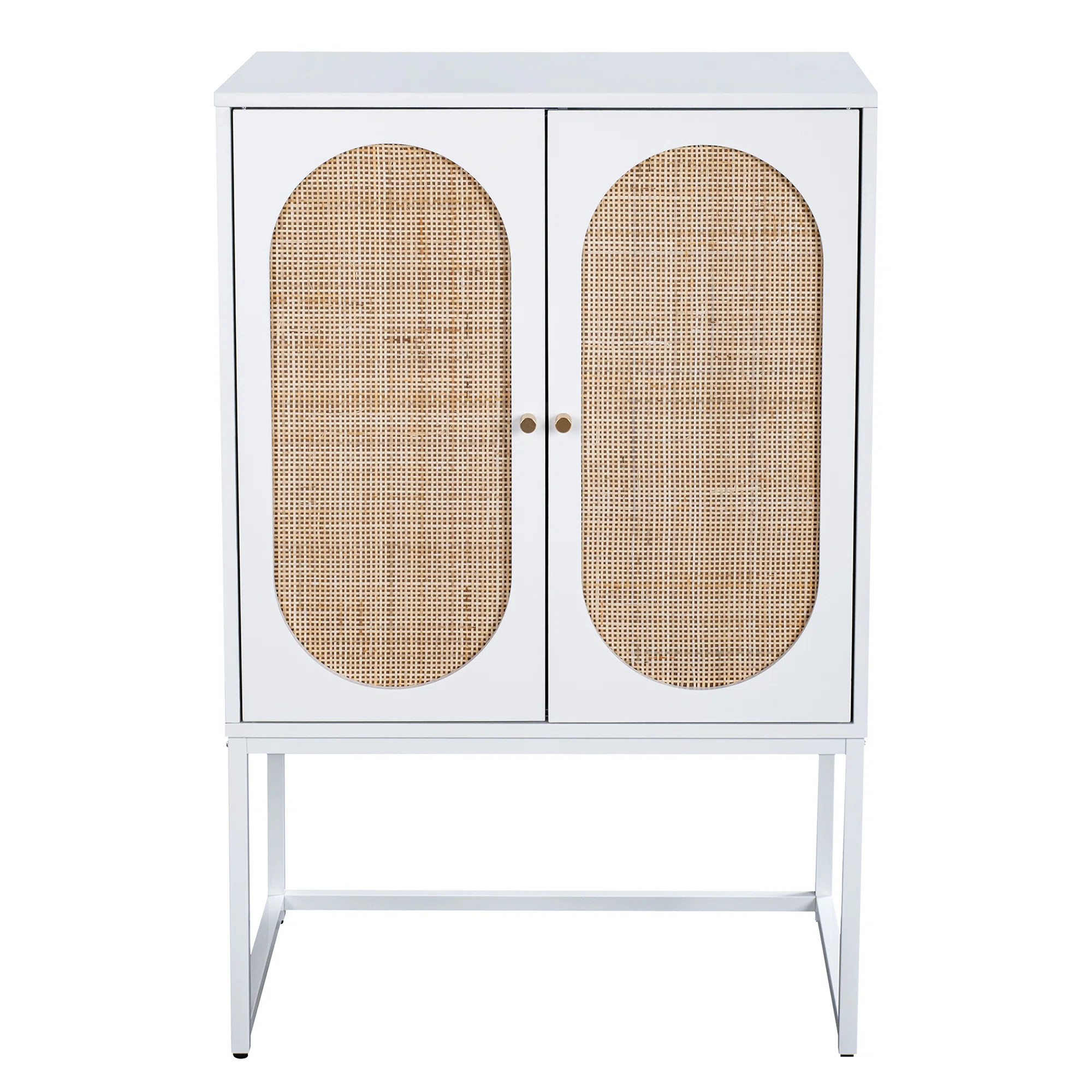 Bohemian Style Mid-Century Modern 2 - Door Accent Cabinet With Adjustable Shelf And High Base For... | Wayfair Professional