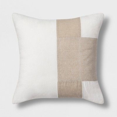 Colorblock Square Throw Pillow Neutral - Project 62™ | Target