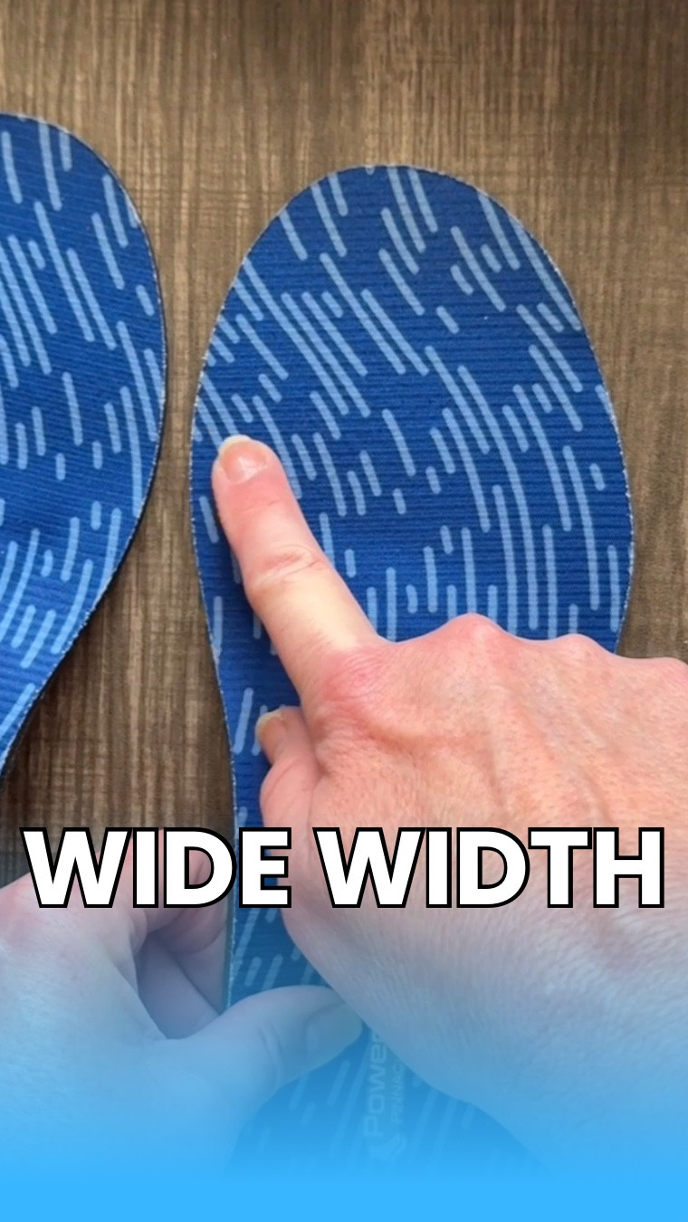 Wide width supportive inserts from Powerstep.  Double layer cushion, sturdy arch, and deep heel cup.  

#LTKfitnessgoals #LTKselfcare #LTKOver40
