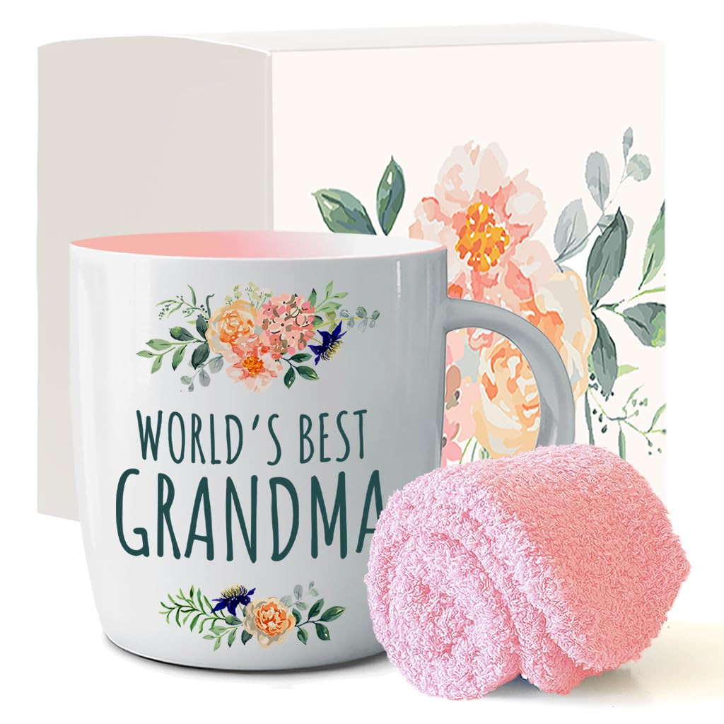 Triple Gifffted Best Grandma Ever Gifts Ideas for Grandmother From Grandkids, Coffee Mug and Sock... | Amazon (US)