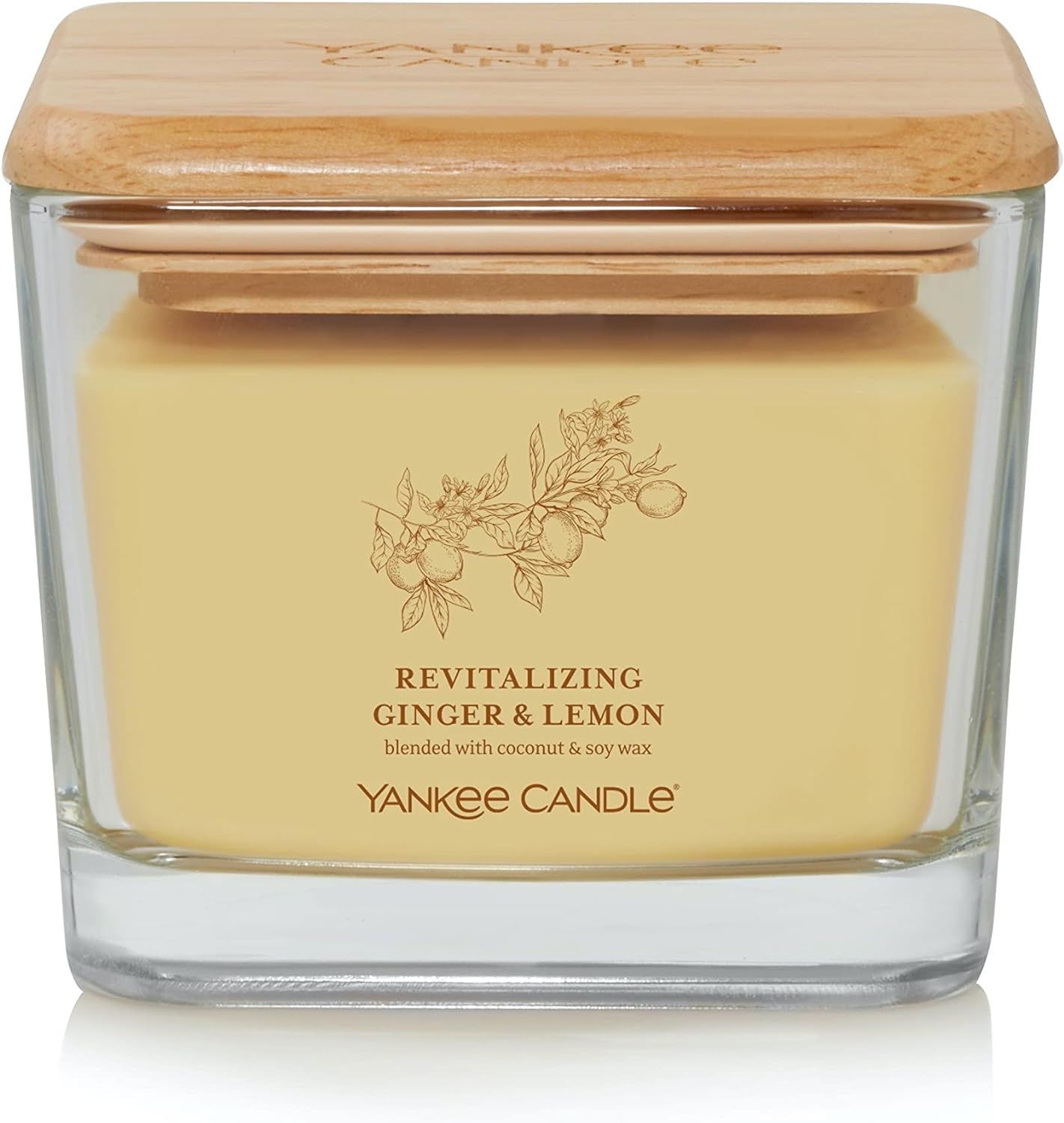 Yankee Candle Revitalizing Ginger & Lemon Well Living Collection Medium Square Candle | Amazon (US)
