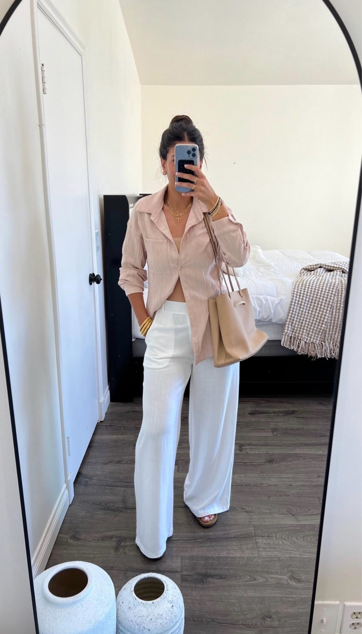 East coast summer outfit! Linen trousers and button down

#LTKootd #LTKSeasonal #LTKMidsize