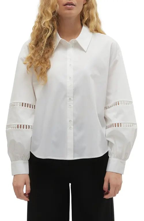 Eya Ladder Stitch Button-Up Shirt | Nordstrom