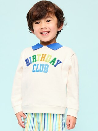 Oversized Collared Unisex Birthday Sweatshirt for Toddler | Old Navy (US)