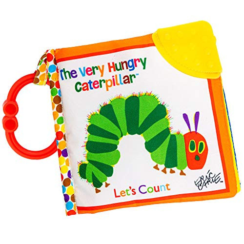 Let's Count Soft Book - World of Eric Carle the Very Hungry Caterpillar Baby on the Go Clip Teething Crinkle Soft Sensory Book for Babies, 5.25x5.25 Inch | Amazon (US)