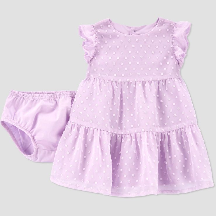 Carter's Just One You® Baby Girls' Swiss Dot Dress - Lavender | Target