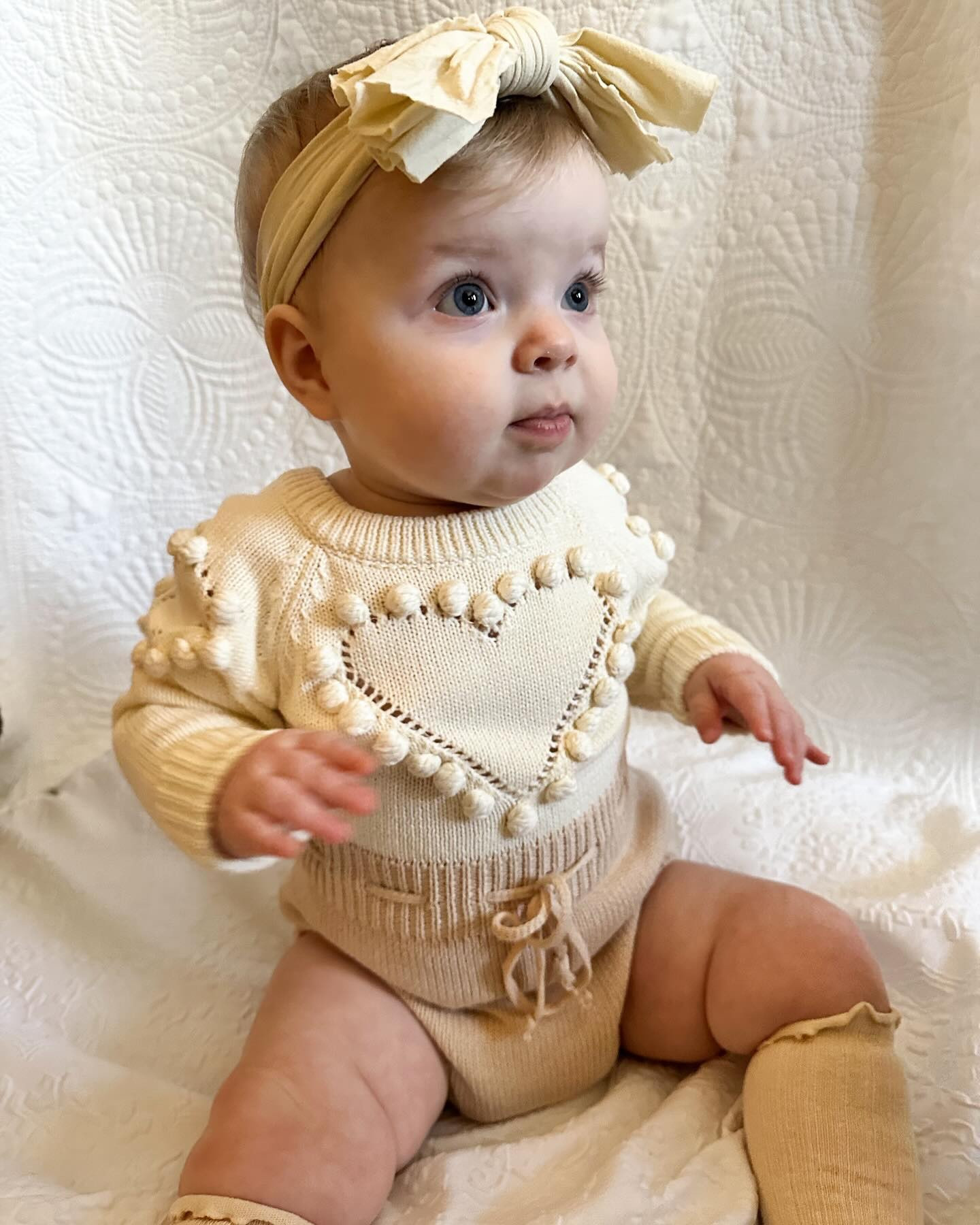 Addison’s #ootd • Our little love is making us work hard for pics nowadays, but she’s so cute in this heart bubble from @reveriethreads hand picked by her GC @lynnburnett916

#LTKBaby #LTKKids