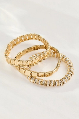 Assorted Stretch Bracelets, Set of 3 | Anthropologie (US)