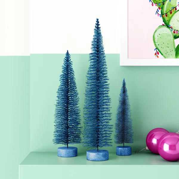 Glitter Tree Set Tabletop Artificial Christmas Tree | Wayfair North America