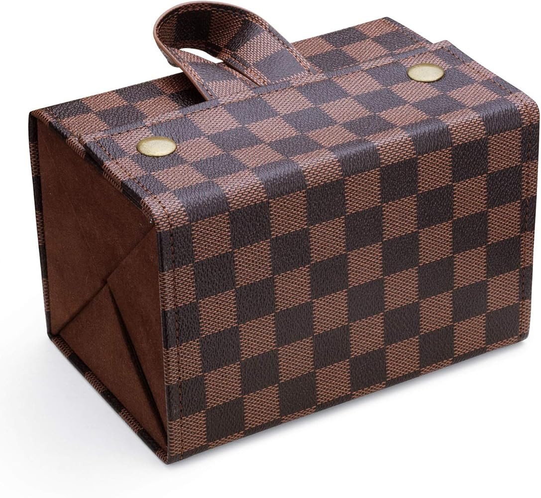 Travel Sunglasses Organizer, PU Leather Eyeglasses Storage Case Box, Multiple Slots Hanging Displ... | Amazon (US)