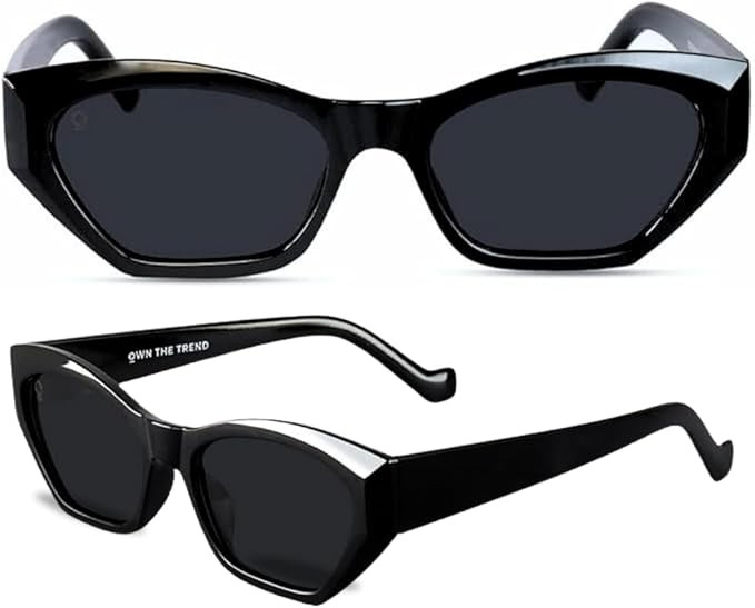 Trendy Sunglasses for Women - Sunglasses Womens with UV protection - Vintage Retro Oval Y2K Fashi... | Amazon (US)