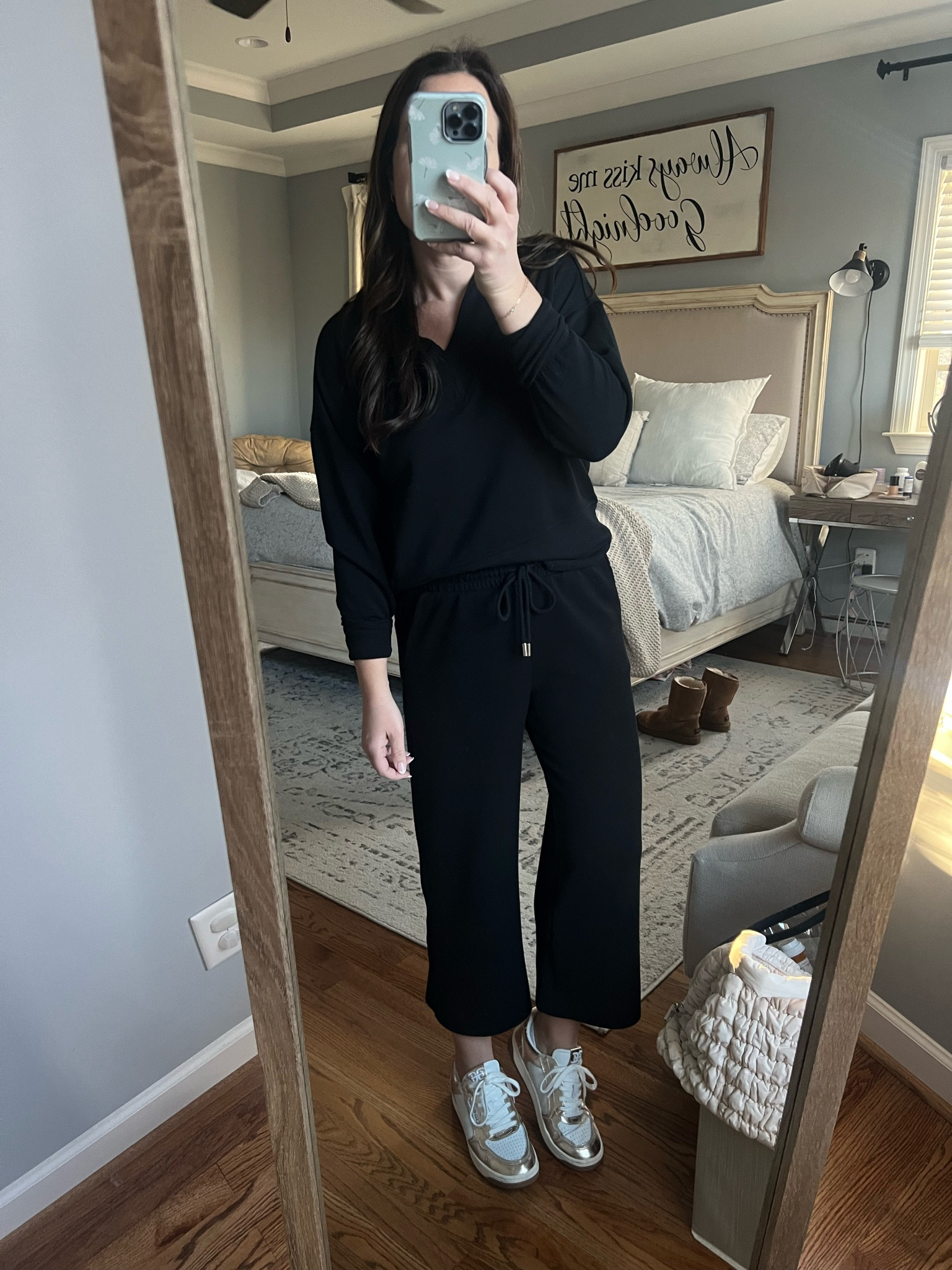 Scuba knit/Spanx look for less it back! Mix and Match pieces!!! #walmartfashion #walmart 

*im 5’5 140 lbs and I’m in a small in both top and bottoms 

#LTKFamily #LTKOver40