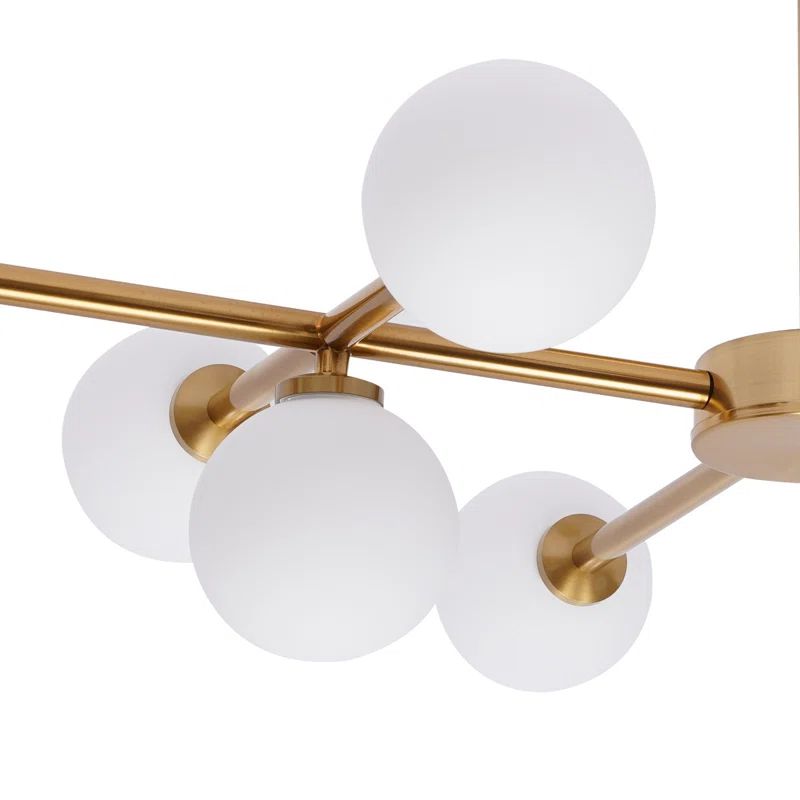 Modern Glass Globe Chandelier Iron Sputnik Pendant Light Ceiling Lamp Durable US | Wayfair North America