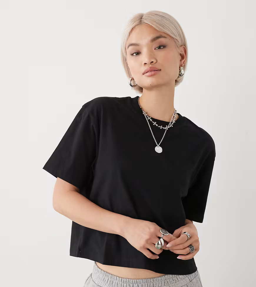 COLLUSION boxy short sleeve t-shirt in black | ASOS (Global)